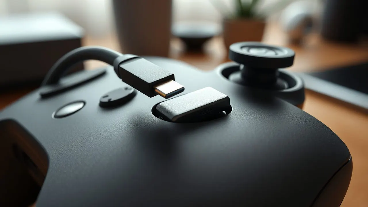 Xbox 컨트롤러에 USB-C 케이블 연결