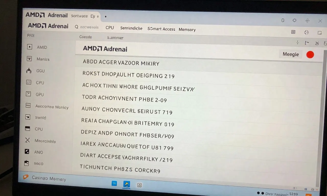 AMD Adrenalin 소프트웨어 성능 튜닝 탭에서 비활성화된 Smart Access Memory 토글 스위치